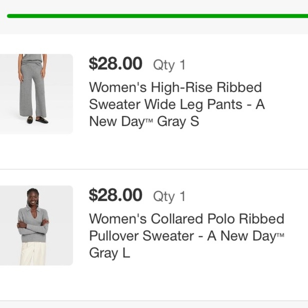 Grey ribbed sweater set by A New Day from Target